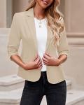 Cropped Brown Lightweight Blazer for Women