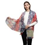 Yeieeo Women Scarf Soft Floral Printed Winter Fall Warm Scarves(Floral 6)
