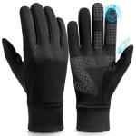 OZERO Winter Gloves for Women Men: Water-Resistant Touch Screen Cold Weather Glove for Texting, Non-Slip Palm Windproof for Driving Cycling Hiking - All-Black (Small)