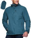 Outdoor Ventures Men's Packable Rain Jacket Waterproof Windbreaker Lightweight Raincoat with Hood