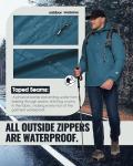 Outdoor Ventures Men's Packable Rain Jacket Waterproof Windbreaker Lightweight Raincoat with Hood