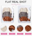 Dokotoo Women's Color Block Bat Sleeve Sweater