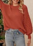 Cozy Sunset Chevron Knit Sweater for Women
