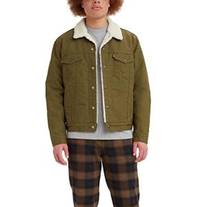 Levi's Men's Dark Olive Sherpa Trucker Jacket
