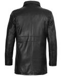 Men's Blingsoul Black Leather Car Coat, 3XL