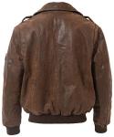 Men's Brown Leather Flight Bomber Jacket