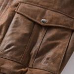 Men's Brown Leather Flight Bomber Jacket