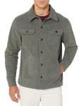 Men's Charcoal Fleece Shirt Jacket by Amazon Essentials