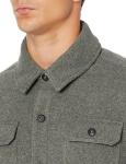 Men's Charcoal Fleece Shirt Jacket by Amazon Essentials