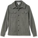 Men's Charcoal Fleece Shirt Jacket by Amazon Essentials