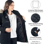 Alpine Swiss Duffy Womens Black Wool Coat Fur Trim Hooded Parka Jacket 2XL