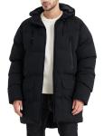 Men's Water-Resistant Long Hooded Winter Coat 3XL