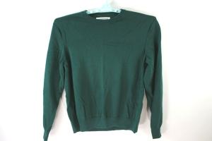 Men's Cotton Crewneck Sweater in Dark Green