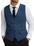 COOFANDY Men's Suit Vest Slim Fit Dress Vests Business Wedding Waistcoat