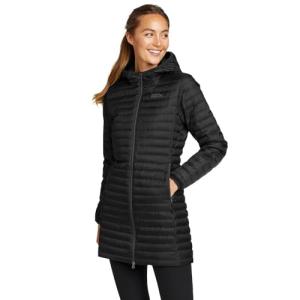 Eddie Bauer Women's Microlight Traveler Down Parka, Black, Medium