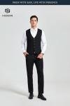 HISDERN Men's Suit Vest Business Formal Dress Waistcoat Vest with 3 Pockets for Suit or Tuxedo