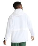 Champion, Stadium Full-Zip, Wind, Water Resistant Jacket for Men, White Small Script
