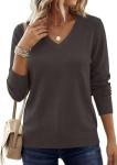 PRETTYGARDEN Women's Cozy V Neck Pullover Sweater