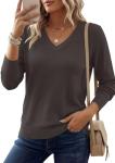 PRETTYGARDEN Women's Cozy V Neck Pullover Sweater