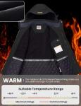 Men's Waterproof Ski Jacket with Hood