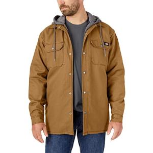 Dickies Men's Fleece Hooded Duck Shirt Jacket