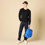 Men's Black V-Neck Pullover Sweater, Big & Tall