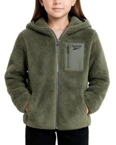 Reebok Girls Sherpa Full Zip Fleece Jacket