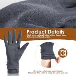 Dsane Womens Gloves Winter Touch Screen Texting Phone Windproof Gloves for Women Fleece Lined Thick Warm Gloves X-Large