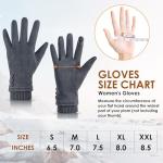 Dsane Womens Gloves Winter Touch Screen Texting Phone Windproof Gloves for Women Fleece Lined Thick Warm Gloves X-Large