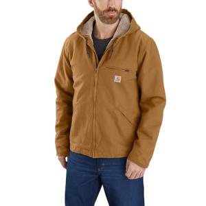 Carhartt Men's Brown Sherpa-Lined Utility Jacket