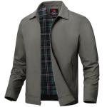 Men's Lightweight Casual Windbreaker Jacket - Deep Gray