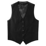 ZEROYAA Men's Hipster Urban Design 3 Pockets Business Formal Dress Vest for Suit Tuxedo ZLSV16 Black Small