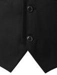 ZEROYAA Men's Hipster Urban Design 3 Pockets Business Formal Dress Vest for Suit Tuxedo ZLSV16 Black Small