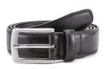 MILORDE Men Black Belts, Fashion & Classic Design for Dress and Causal (Size 34 (Waist 32), Basic Black)