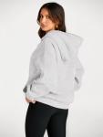 Oversized Gray Fleece Hoodie for Women