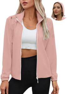 Women's Lightweight Sun Protection Athletic Jacket - Pink
