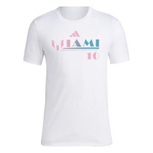 adidas Men's Messi M IAMI Short Sleeve T-Shirt, White