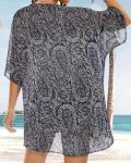 Boho Black Kimono Beach Cover-Up for Women