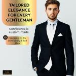 Oliver George 3pc Men's Vest | Vest and Tie Set For Men + Handkerchief | Men's Tuxedo and Suit Vest | Solid Formal Waistcoat | White Large