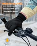 LOUXPERT Waterproof Winter Gloves for Men Women Cold Weather Running Hiking: Water Proof Touch Screen Snow Gloves Black, Thermal Warm Touchscreen Gloves Phone Texting Biking Bike Driving