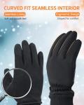 LOUXPERT Waterproof Winter Gloves for Men Women Cold Weather Running Hiking: Water Proof Touch Screen Snow Gloves Black, Thermal Warm Touchscreen Gloves Phone Texting Biking Bike Driving