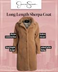 Jessica Simpson Women's Winter Coat - Full Length Double Breasted Sherpa Fleece Peacoat - Plush Teddy Coat for Women (S-XL), Size Large, Camel