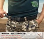 BULLIANT Tactical Belt for Men, Men Stretch Nylon Web Gift Belt 1.5"-Hiking Rigger Military Work-Quick Release(Black,34"-38" Waist Adjustable)