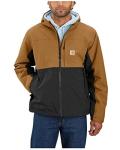 Carhartt Men's Storm Defender Relaxed Fit Lightweight Packable Jacket, Brown/Black, Large