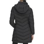 Calvin Klein Women's Light-weight Hooded Puffer Jacket, Ebony, X-Small