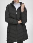 Calvin Klein Women's Light-weight Hooded Puffer Jacket, Ebony, X-Small