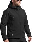 Men's Waterproof Tactical Rain Jacket - Black