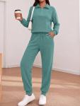 BTFBM Women's 2 Piece Tracksuit Long Sleeve Zipper Sweatshirt Long Sweatpants Outfits Lounge Sets Airport Outfits(Solid Light Green,Large)