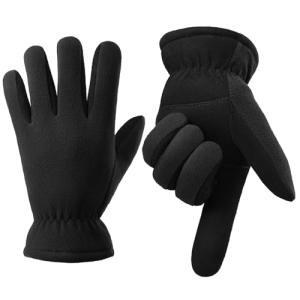 OZERO Winter Gloves for Men Women: Ski Warm Gloves for Cold Weather - M Denim & Black Snow Waterproof Gloves Heated