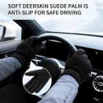 OZERO Winter Gloves for Men Women: Ski Warm Gloves for Cold Weather - M Denim & Black Snow Waterproof Gloves Heated